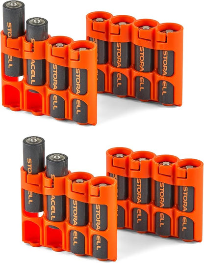 Storacell Slimline AA-4 Battery Storage Caddy and Dispenser, Holds 4 AA - Image 2
