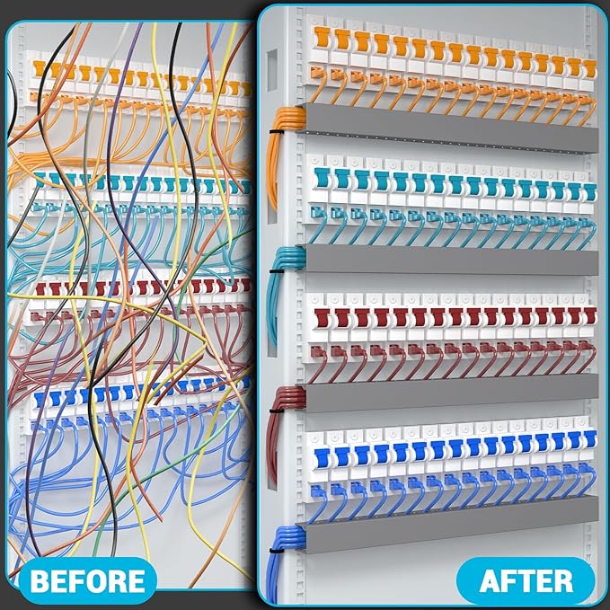 Open Slot Wire Duct Kit, 62.8" Server Rack Cable Management, Cable Management - Image 5
