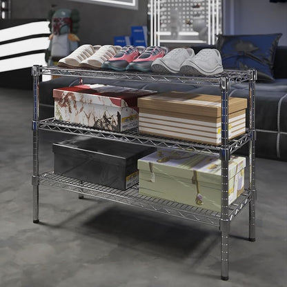 14" Deep x 36" Wide x 27" Height Wire Shelving Kit | 3-Tier | NSF Commercial - Image 2