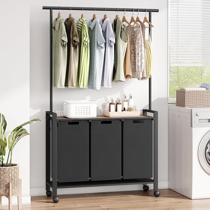 IDEALHOUSE Laundry Sorter, Rolling Laundry Hamper - Image 3