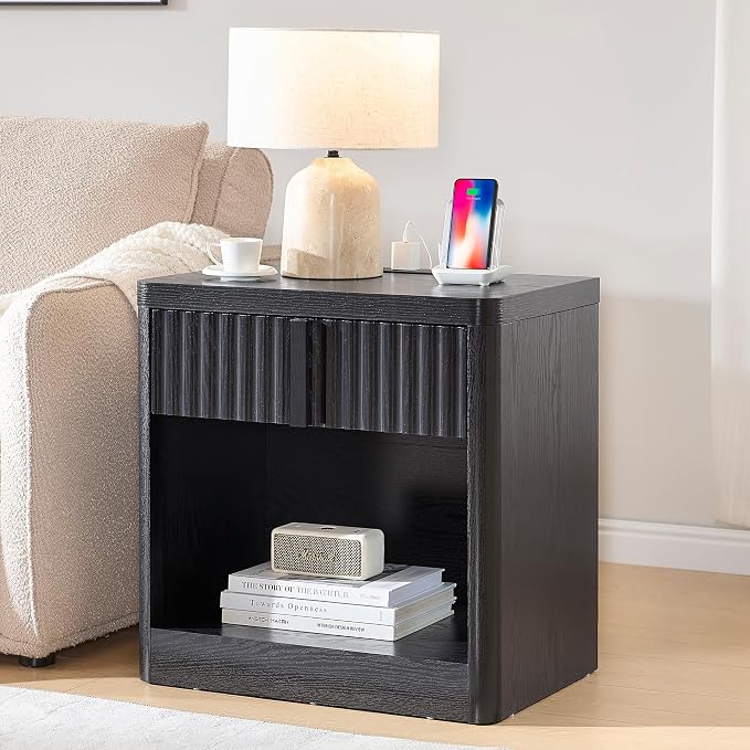Fluted Nightstand Set of 2 - Image 2