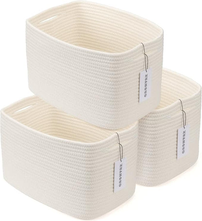Cotton Rope storage Basket Bins Woven Basket by XUANGUO