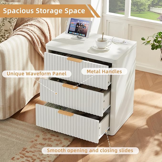 LEYAOYAO 23" Wide Fluted Night Stand - Image 6