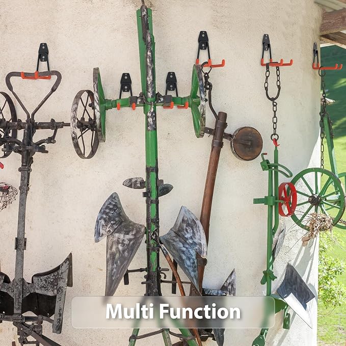 Garage Hooks with Anti-Slip Coating, Heavy Duty Wall Mount Storage Hooks - Image 7