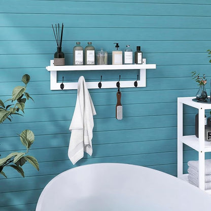 SMIBUY Coat Hooks with Shelf Wall-Mounted, 29.2 Inch Entryway Coat Rack - Image 4