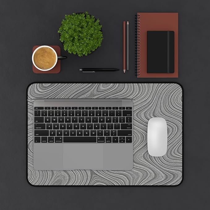Brushed Metal Texture Desk Mat - Image 2