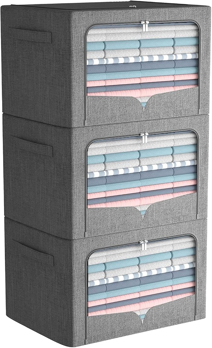 FHSQX 3 Pack Clothes Storage Bins by FHSQX