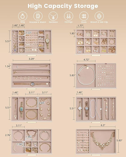 Lolalet Jewelry Box Organizer, 8-Layer Jewelry Organizers and Storage Case - Image 4