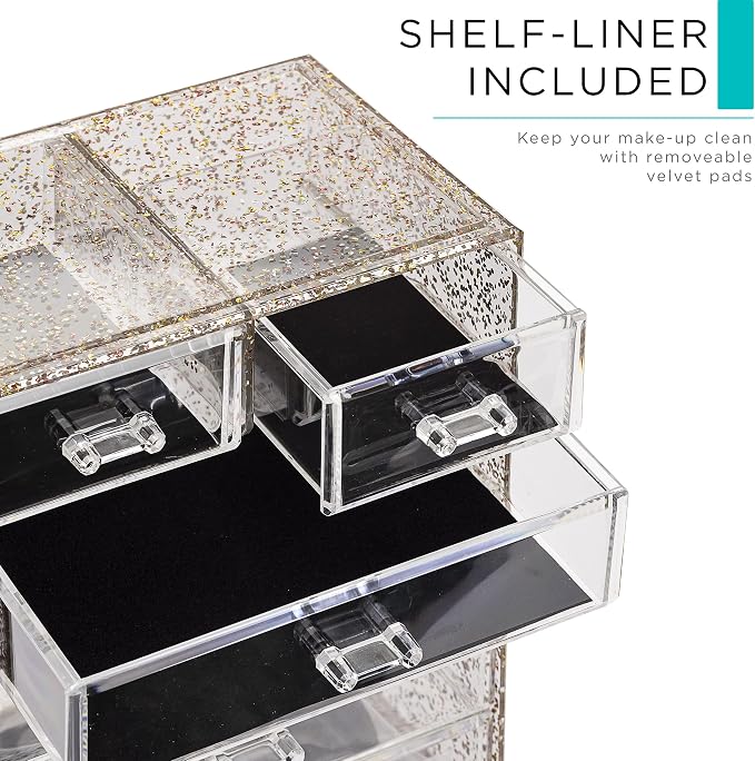 Sorbus Clear Cosmetic Makeup Organizer - Image 6
