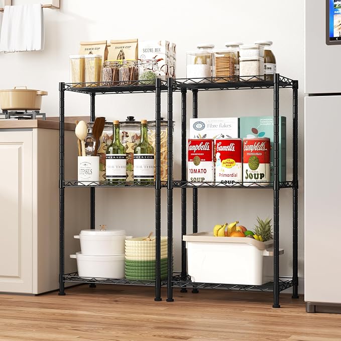HOMEFORT Storage Shelves, 3-Wire Shelving, Metal Shelving Unit Adjustable - Image 2