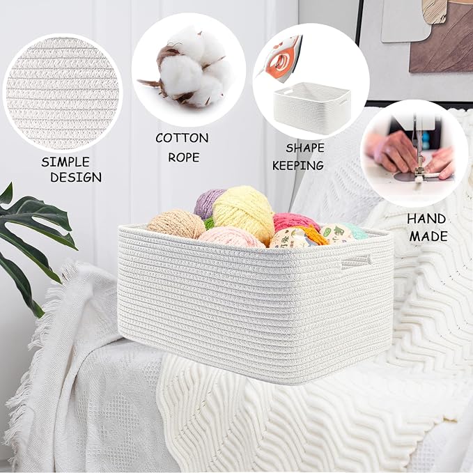 COMFY-HOMI 3 pcs Large Storage Baskets - Image 7