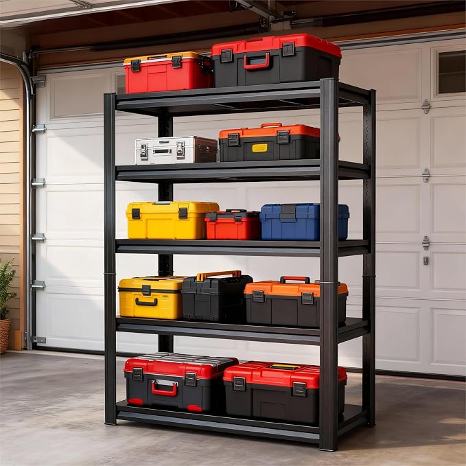 Metal Garage Shelving Unit, 5-Tier Garage Storage Shelves Heavy Duty - Image 2