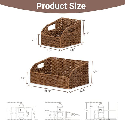 Pantry Organizers, Wicker Storage Baskets - Image 3