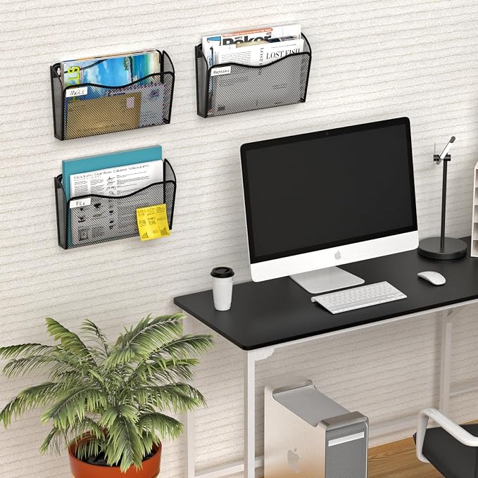 Wall File Organizer, Mesh Hanging File Organizer, Home Office Organization and - Image 6