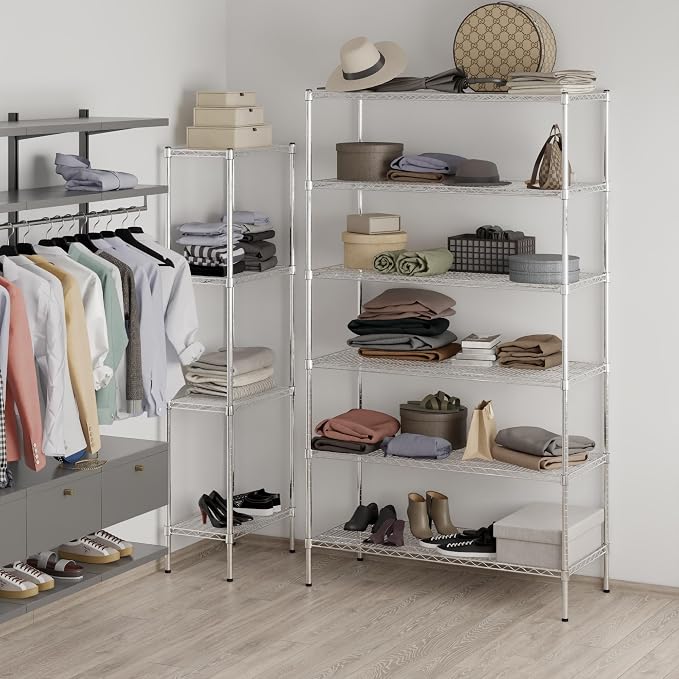 21" Deep x 48" Wide x 86" Height Wire Shelving Kit | 6-Tier | NSF Commercial - Image 2