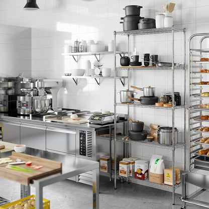14" Deep x 36" Wide x 86" Height Wire Shelving Kit | 5-Tier | NSF Commercial - Image 7