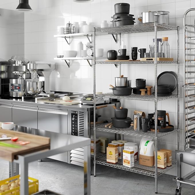 24" Deep x 36" Wide x 74" Height Wire Shelving Kit | 5-Tier | NSF Commercial - Image 6
