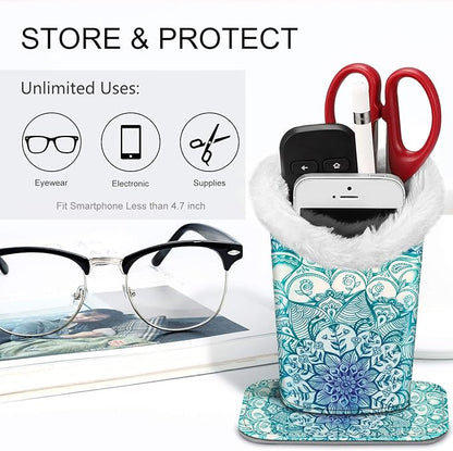 Fintie Plush Lined Eyeglasses Holder, Glasses Stand Case, Anti-scratch Glasses - Image 5
