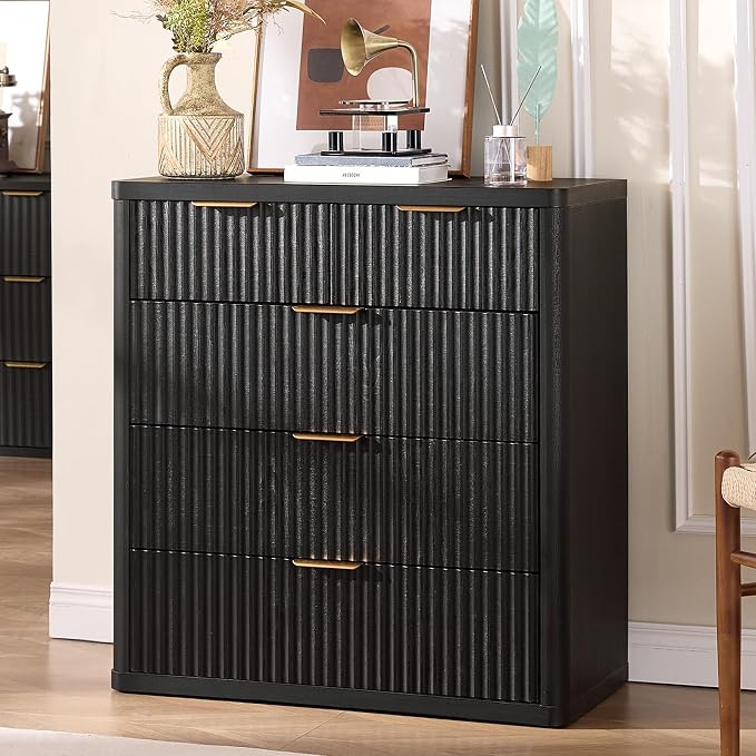 LEYAOYAO Fluted 5 Drawers Dresser - Image 3