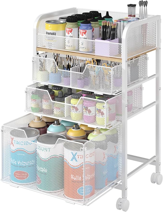 4-Tier Rolling Utility Cart by FollowWithYociyogaTogether