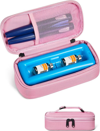 Insulin Vial Cooler Travel Case TSA Approved 300g Reusable Ice Brick Insulin by WOODAKE