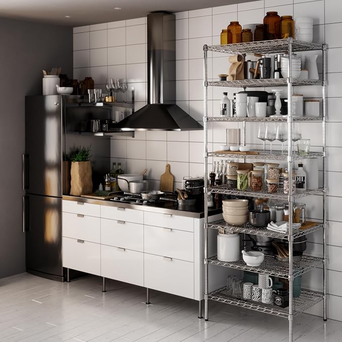 24" Deep x 30" Wide x 86" Height Wire Shelving Kit | 8-Tier | NSF Commercial - Image 2
