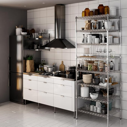 24" Deep x 30" Wide x 86" Height Wire Shelving Kit | 8-Tier | NSF Commercial - Image 2