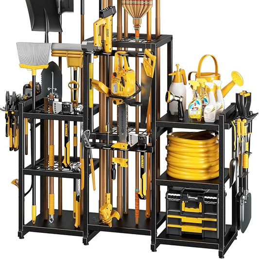 42" H Large Garden Tool Organizer, Holds Up to 86 Tools, Heavy Duty Yard Tool by POKIPO