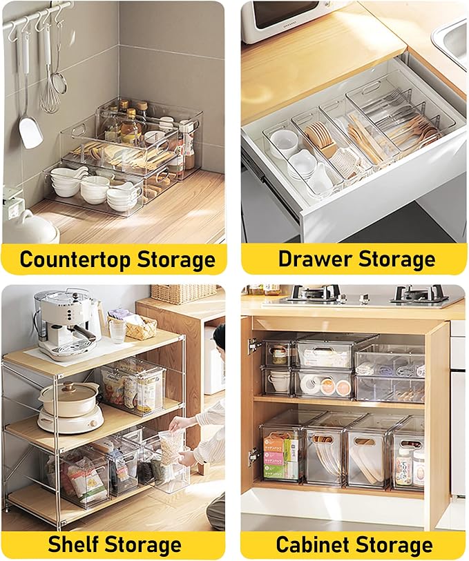 4 Pack Refrigerator Organizer Bins - Image 6