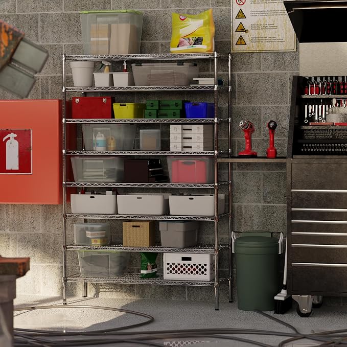 18" Deep x 48" Wide x 74" Height Wire Shelving Kit | 8-Tier | NSF Commercial - Image 7