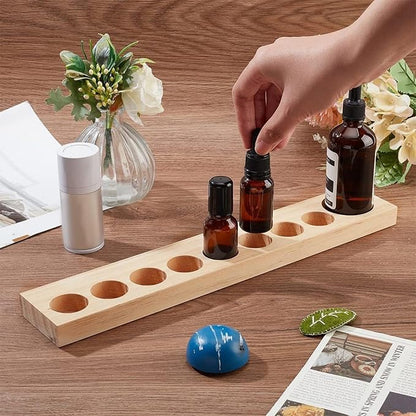 HAN SHENG 9 Grids Wooden Essential Oils Storage Racks Essential Oil Organizer - Image 4
