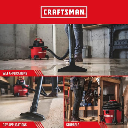 Craftsman CMXEVBE17584 6 Gallon 3.5 Peak HP Wet/Dry Vac, Portable Shop Vacuum - Image 4