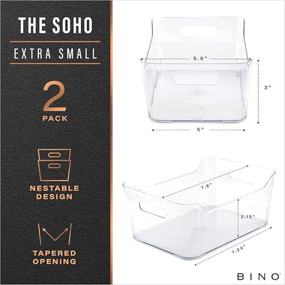 BINO | The SOHO Collection Plastic Storage Bins, X-Small - Image 2