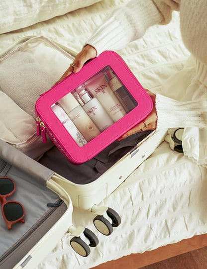 Popvibe Clear Makeup Bag Travel Cosmetic Case Transparent Toiletry Bag - Image 6