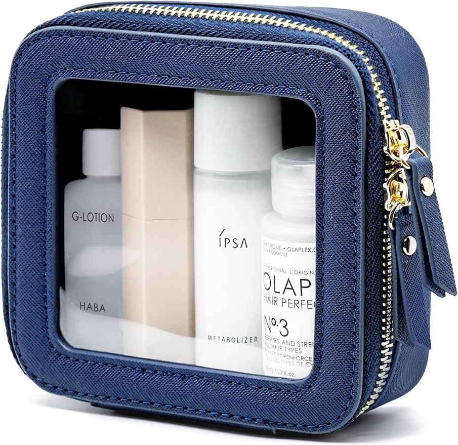 Popvibe Clear Makeup Bag Travel Cosmetic Case Transparent Toiletry Bag by POPVIBE