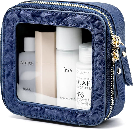 Popvibe Clear Makeup Bag Travel Cosmetic Case Transparent Toiletry Bag by POPVIBE