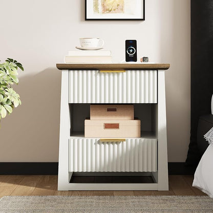 HIFYOBRO Fluted Nightstands Set of 2 - Image 2