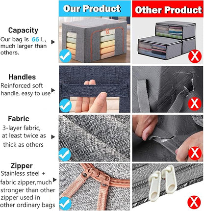 Large Storage Bags, Stackable Clothes Storage Bins - Image 3