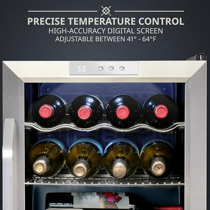Ivation 12 Bottle Compressor Wine Cooler Refrigerator w/Lock | Large - Image 4