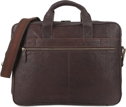 Leather briefcase 18 Inch Laptop Messenger Bags - Image 8