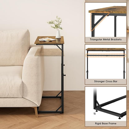 Vagusicc C Shaped End Table, Tall Side Table - Image 7