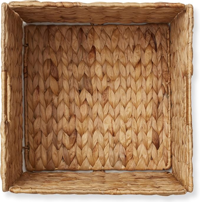 Casafield 13" x 13" Water Hyacinth Storage Baskets, Natural - Image 6