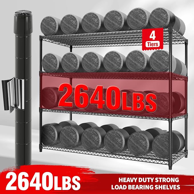 73" H Storage Shelves 2640LBS Heavy Duty Shelving Unit - Image 3