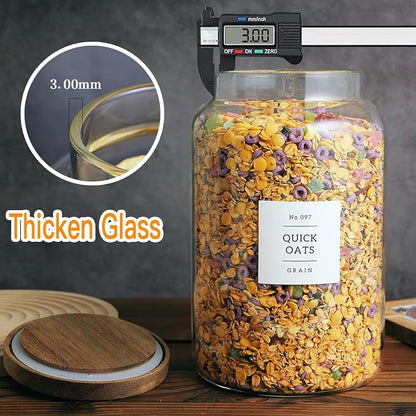 Set of 2 Large Glass Flour and Sugar Containers - Image 2