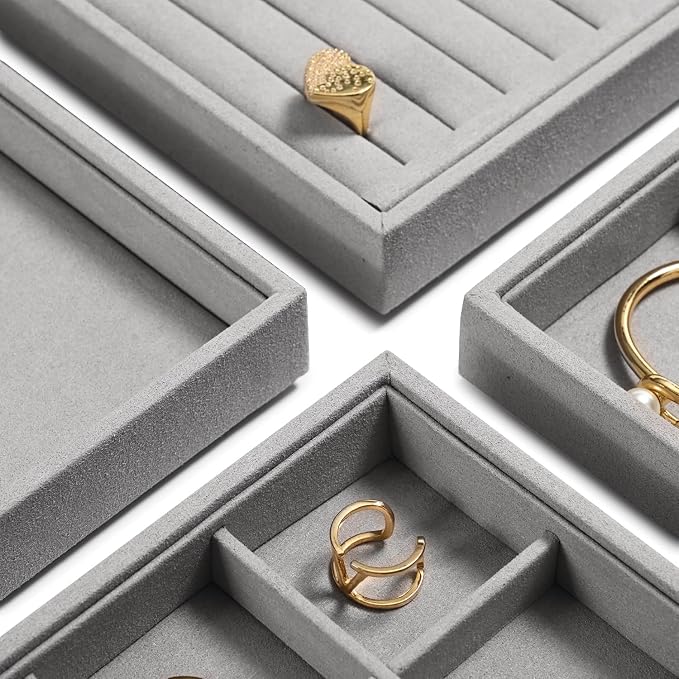 24 Grids Jewelry Tray Earring Organizer Tray Ring Earrings Holder Jewelry - Image 8
