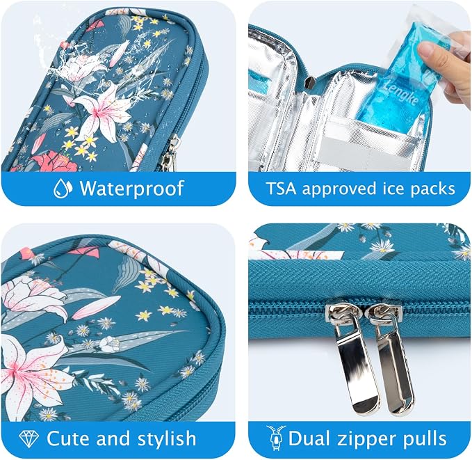 YOUSHARES Insulin Cooler Travel Case TSA Approved Medication Diabetic Supplies - Image 4