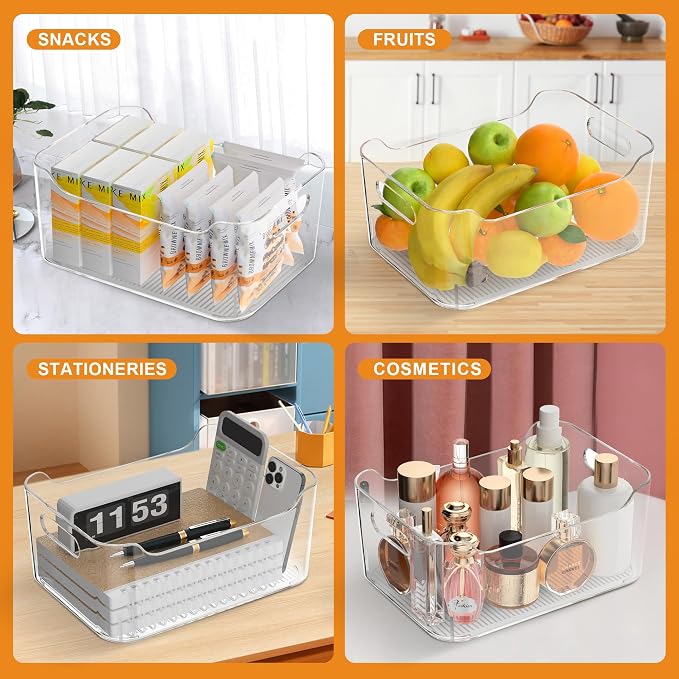 Clear Plastic Storage Bins-Pantry Organizers & Storage Containers-Refrigerator - Image 6