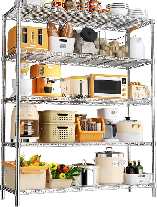 45" W x 20" D x 72" H Heavy Duty Wire Shelving Unit, 5-Tier Utility Storage by Unknown