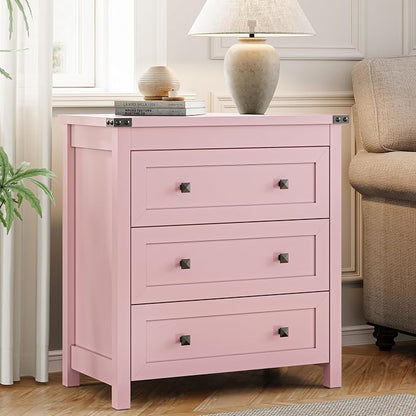Dresser for Bedroom with 3 Drawers, Small Chests of Drawers, 27.55" Wide - Image 4
