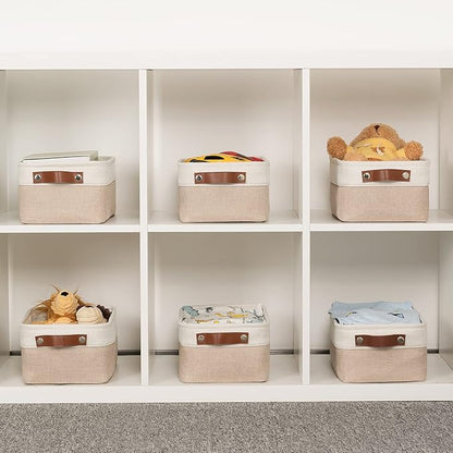 HNZIGE Small Fabric Baskets for Organizing Collapsible Storage Baskets for - Image 7